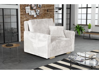 Rozkládací křeslo Vivian Piano I bílé