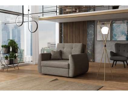 Rozkládací křeslo Vivian Art I hnědošedé