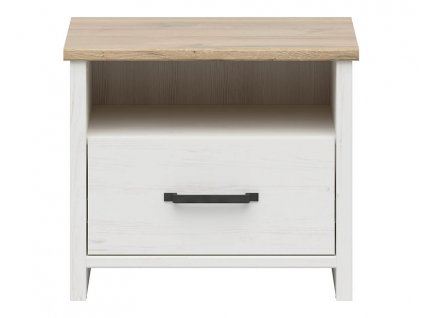 LOKSA noční stolek KOM1S borovice bílá anderson