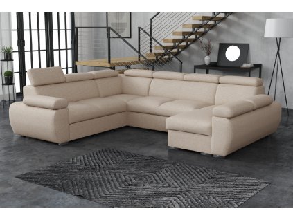 Sedací souprava Bodie U pravá béžová