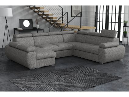 Sedací souprava Bodie U levá šedá