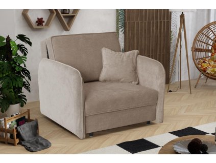 Rozkládací křeslo Vivian Loft I Run Again světle hnědá