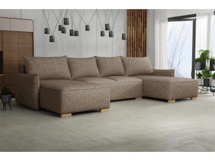 Sedací souprava Forest U hnědá