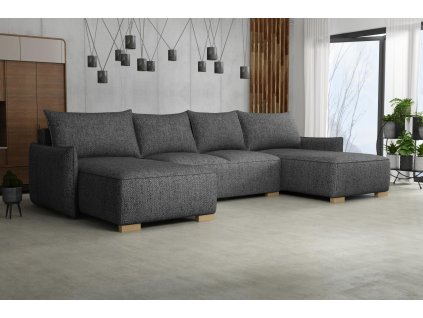 Sedací souprava Forest U tmavě šedá