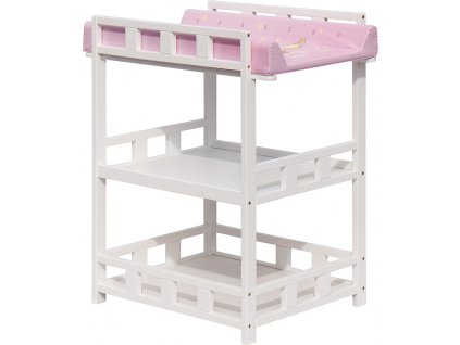 Přebalovací pult Buno Bílý - Galaxy - Růžové