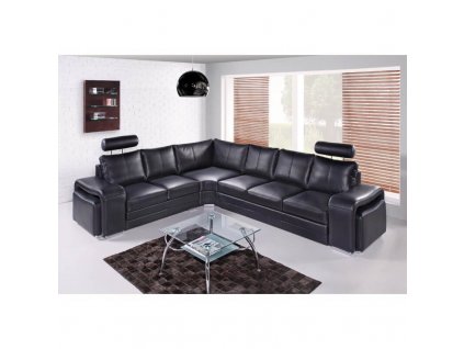 Kožená sedací souprava Endy levá černá