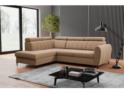 Sedací souprava Faria levá světle hnědá