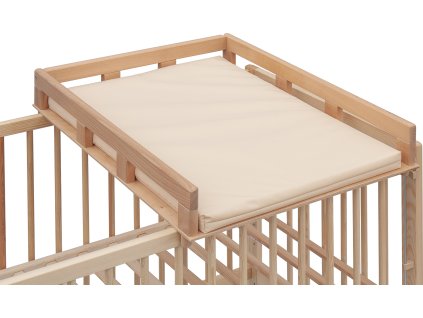 Přebalovací pult OGY Scarlett na postýlku - přírodní - s přebalovací podložkou Algo