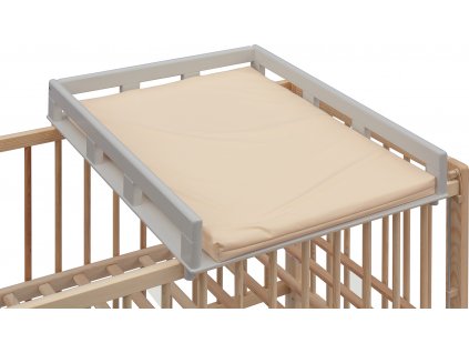 Přebalovací pult OGY Scarlett na postýlku - šedý - s přebalovací podložkou Algo