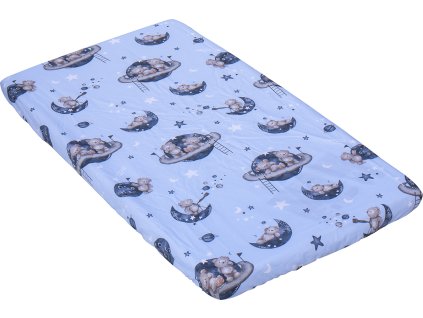 Prostěradlo do postýlky - Scarlett Arbas - modré - 120 x 60 cm