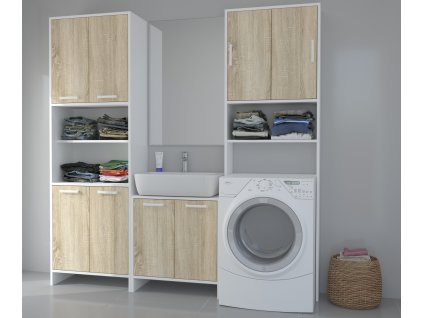 MELA II SZAFKA WYSOKA 4F, SZAFKA POD UMYWALKĘ, SZAFKA WYSOKA ZZABUDOWA PRALKI 2F