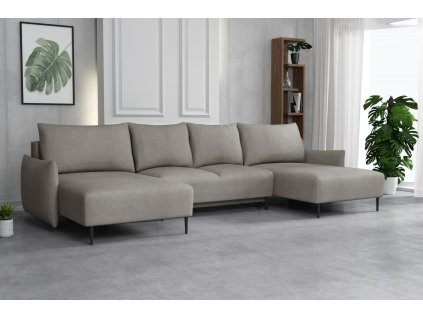 Sedací souprava Santino U Velo světle šedá