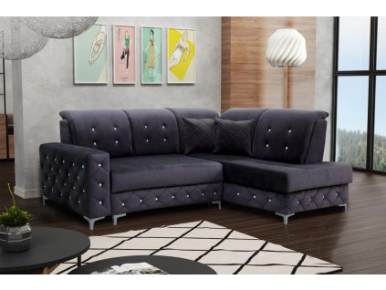 Sedací souprava Lucien pravá tmavě šedá