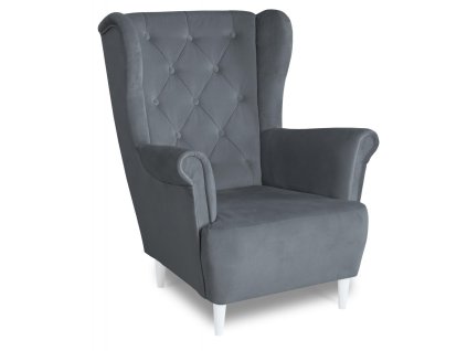 Relaxační křeslo ušák Selene K šedá