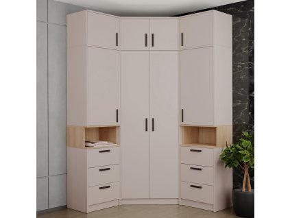 zestaw 14 grant zestaw duza wysoka szafa narozna regal z nadstawka komplet z szuf 8D9resP