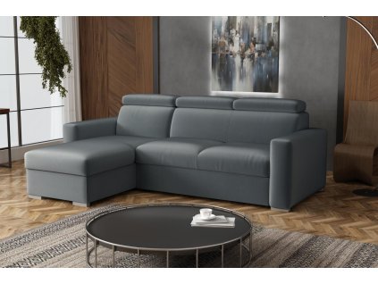 Sedací souprava Petrit levá Paros tmavě šedá