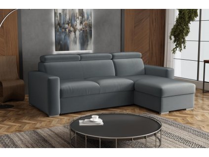 Sedací souprava Petrit pravá Paros tmavě šedá