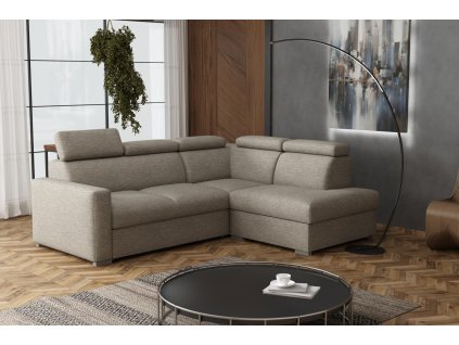 Sedací souprava Petrit II pravá Aragon hnědošedá