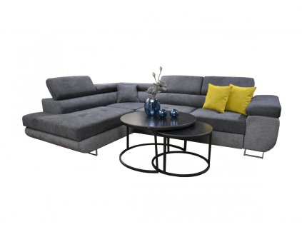 Sedací souprava Tony L černošedá