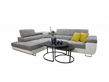 Sedací souprava Tony L šedobílá