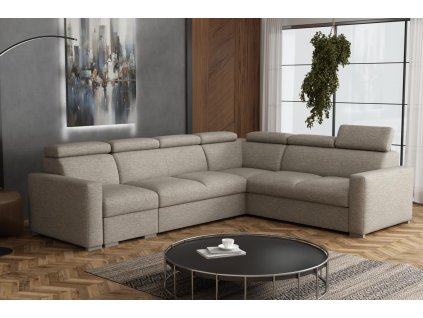 Sedací souprava Petrit V pravá Aragon hnědošedá