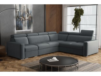 Sedací souprava Petrit V pravá Paros tmavě šedá