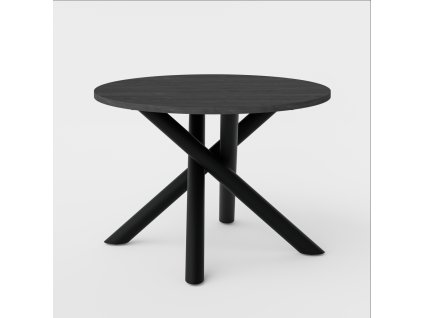 Jídelní stůl Osman kulatý jasan portland tmavý