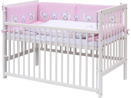 Dětská postýlka s kompletní výbavou Scarlett 120 x 60 cm - Toro - růžová