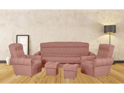 Sedací souprava Simona 3+1+1+2T Malmo 61 růžová