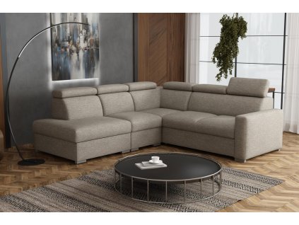 Sedací souprava Petrit VIII levá Aragon hnědošedá