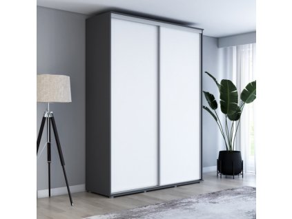 Šatní skříň Zuza šířka 130 cm, hloubka 45 cm, výška 242 cm