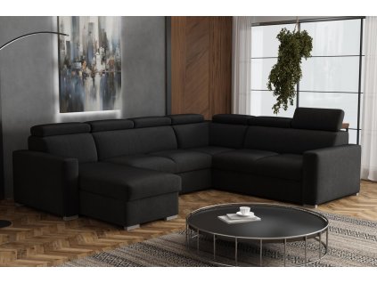 Sedací souprava Petrit U levá Kronos černá