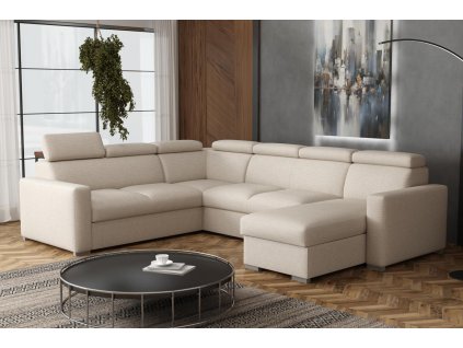 Sedací souprava Petrit U pravá Aragon béžová