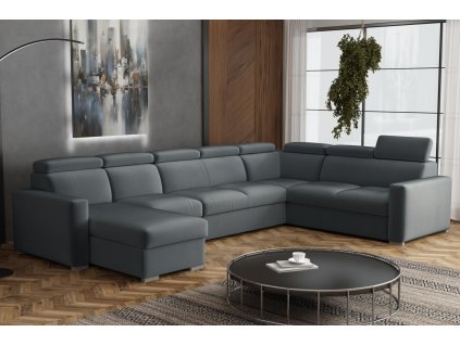 Sedací souprava Petrit U1 levá Paros tmavě šedá