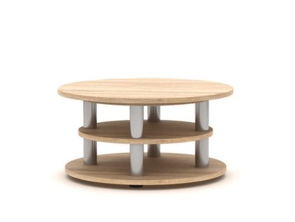 BRADOP Konferenční stůl KVIDO ø65 (Barevné provedení DS - DUB SONOMA)