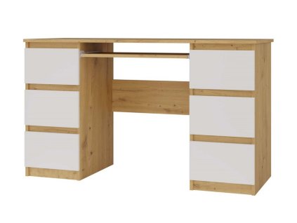 Psací stůl Kima dub artisan/bílá