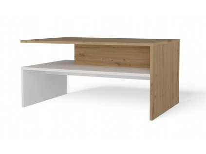 Konferenční stolek Beata dub artisan/bílá