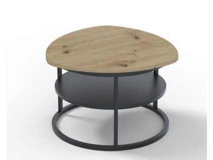 Konferenční stůl WANKEL Ø 60 (Barevné provedení DP - DUB PŘÍRODNÍ)