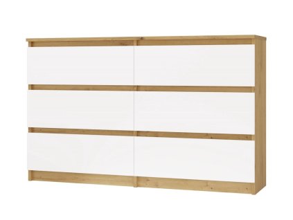 Komoda Malvína M6 120 dub artisan/bílá