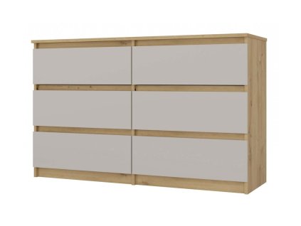 Komoda Malvína M6 120 dub artisan/kašmír