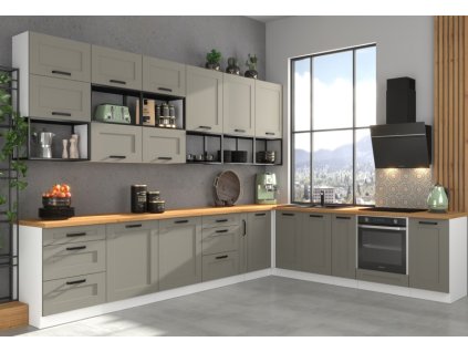 Kuchyňská linka Luna ClayGRWH s policemi One Loft 60 G-36 - Sestava 8