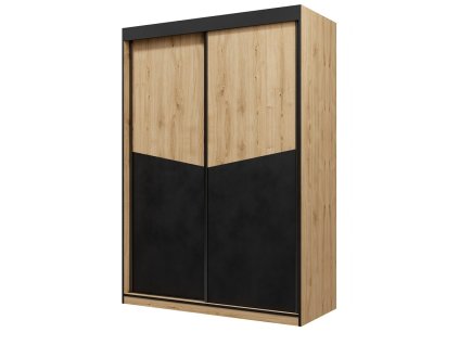 02 aston szafa przesuwna 150 z polkami drazkiem do powieszenia na wieszaki do syp KP05Efk