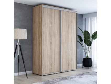 Šatní skříň Baryla šířka 150 cm, výška 220 cm, hloubka 61 cm