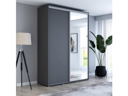Šatní skříň Baryla 1 šířka 130 cm, výška 220 cm, hloubka 61 cm