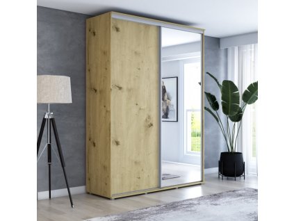 Šatní skříň Baryla 1 šířka 160 cm, výška 220 cm, hloubka 61 cm