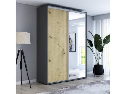 Šatní skříň Baryla 1 šířka 190 cm, výška 220 cm, hloubka 61 cm