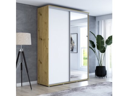 Šatní skříň Baryla 1 šířka 200 cm, výška 220 cm, hloubka 61 cm
