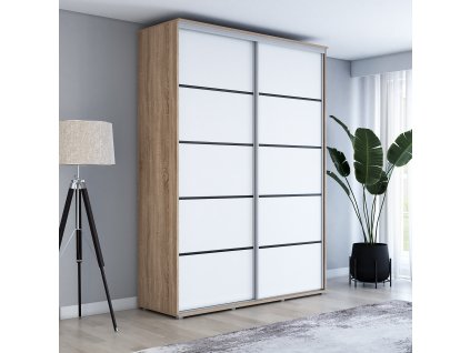 Šatní skříň Baryla plus - šířka 150 cm, výška 220 cm, hloubka 61 cm