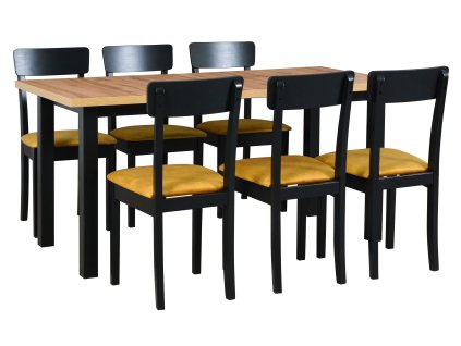 HUGO 1 czarny (23B) +MAX 8 czarny blat wotan (2)