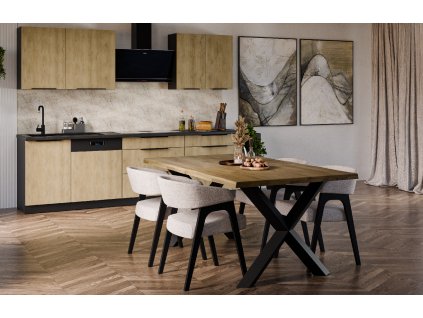 Cremona BL 270 cm, stół Malmo Linear v2